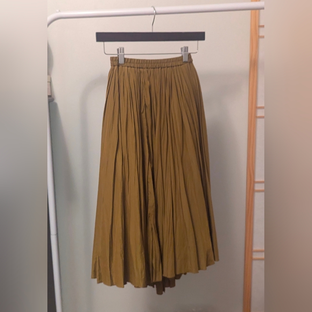 Urban Research Japanese Street Style Midi Pleated Skirt